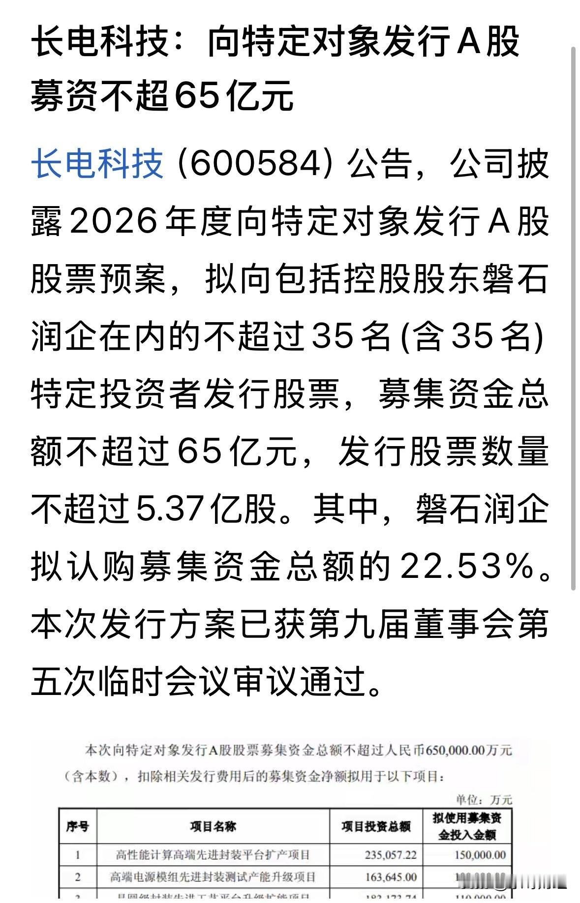 长电科技跌近5%，长电科技当初是被磐石以28.0元左右取得控股股东资格的，如今为