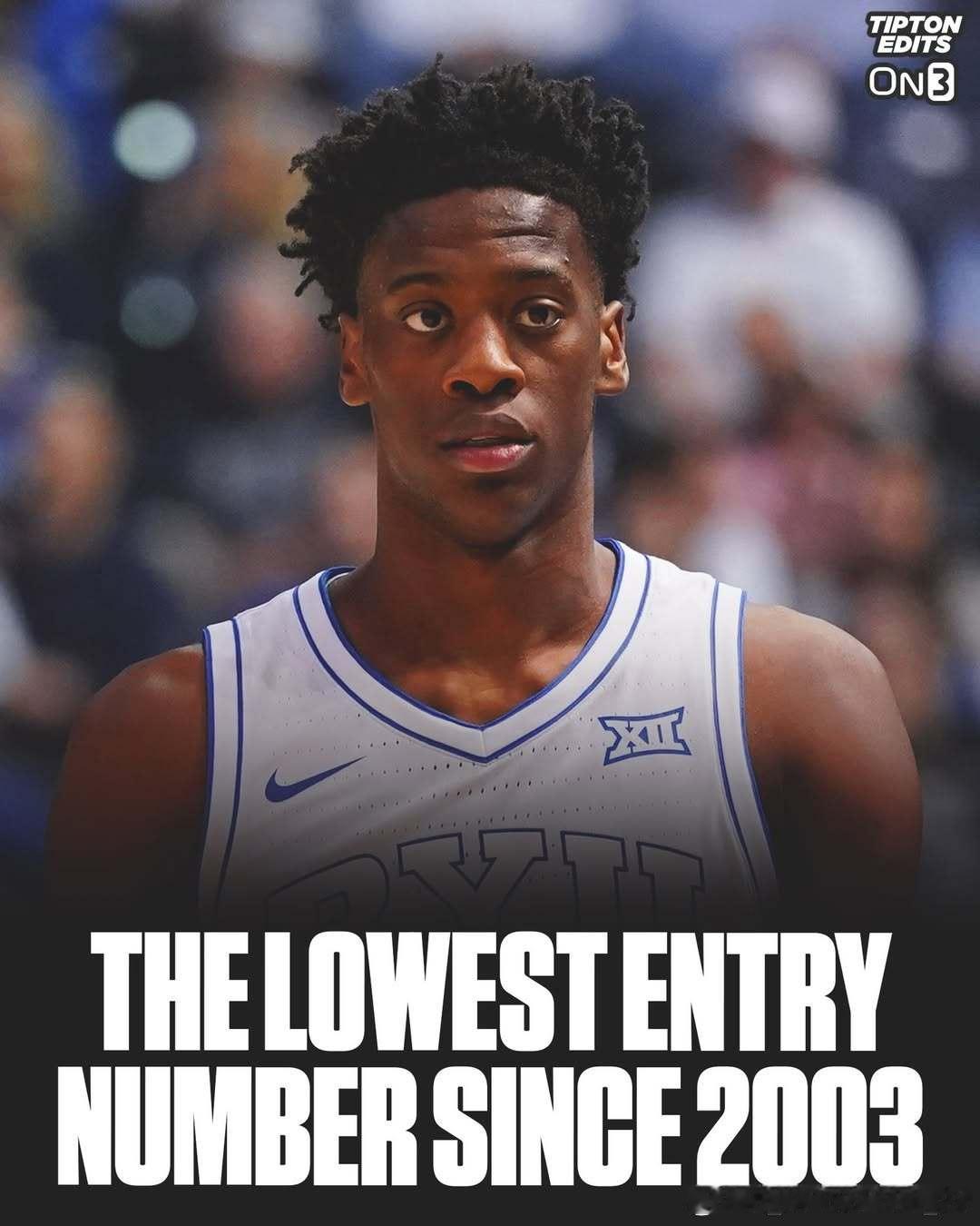 2026年NBA选秀仅有71名球员报名参加，创下自2003年以来的最低参选人数纪