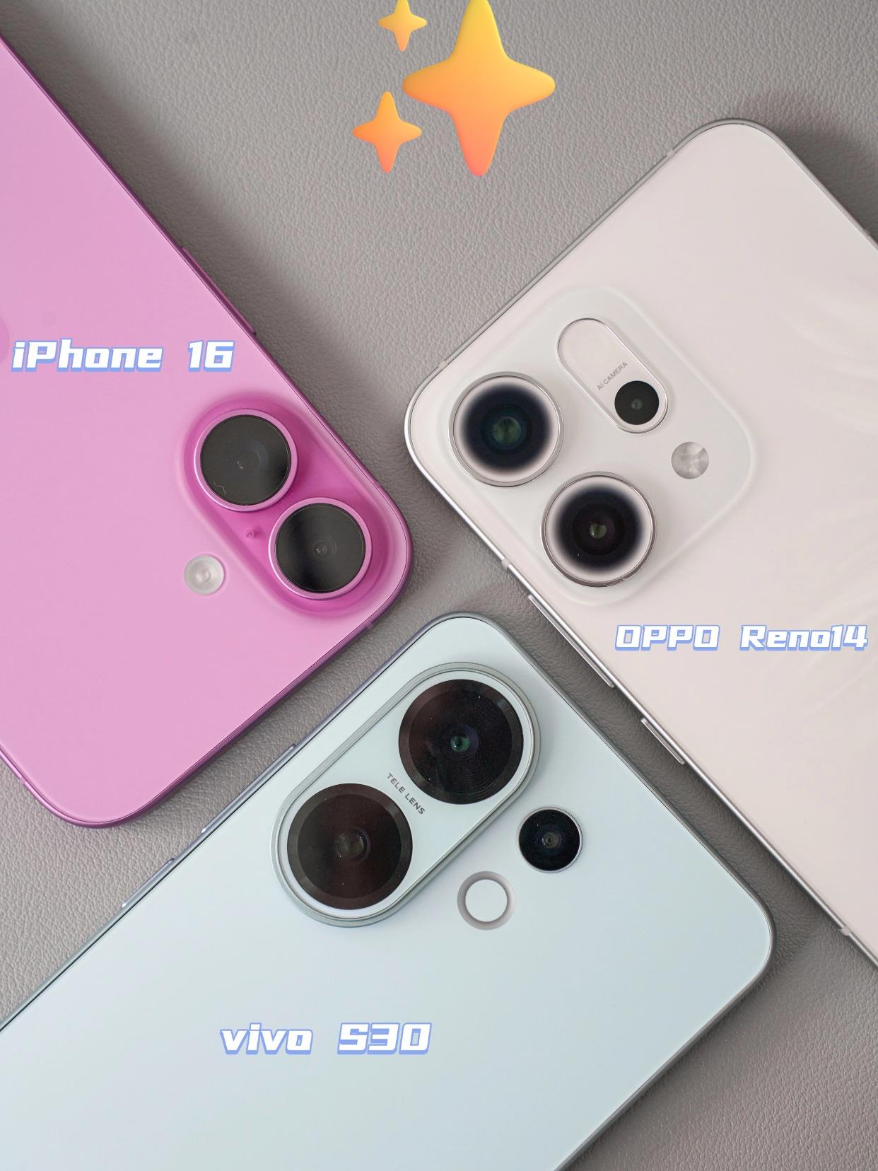 是谁在说OV新机比iPhone16好看！？
😭好不容易集齐了三款手机，iPho