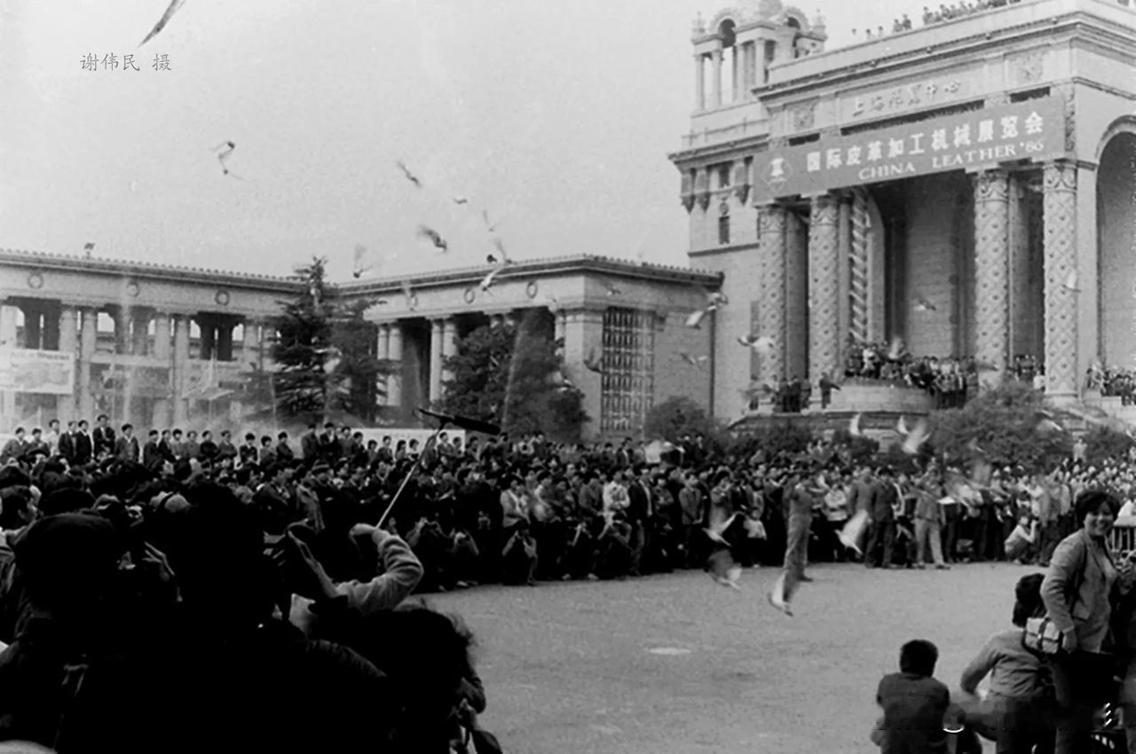 1986年11月11日，上海展览中心。首届上海国际摄影艺术展开幕式现场实录。
