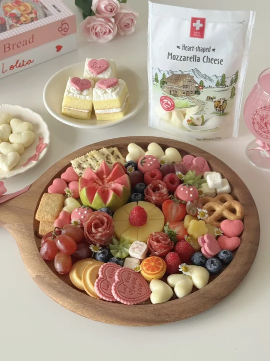七夕下午茶💗奶酪水果拼盘🍓氛围感满满🎀