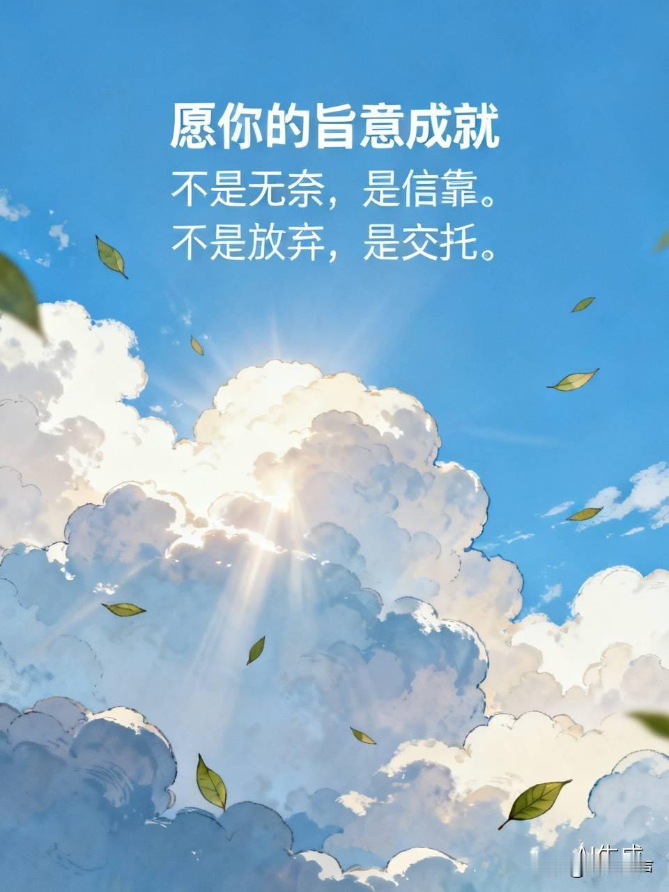 不是不害怕，
而是在害怕时，依然选择顺服；
不是不挣扎，
而是在挣扎时，依然选择