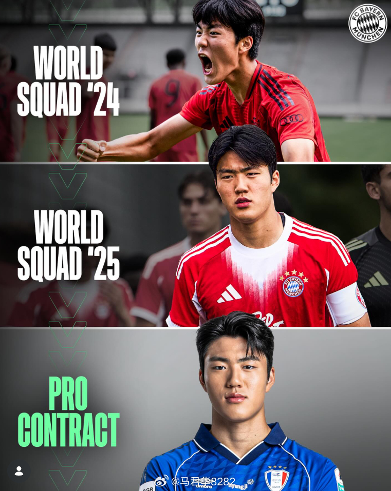 拜仁世界队的韩国中后卫牟景彬（07年龄段）升入水原三星蓝翼一队，获得职业合同。K