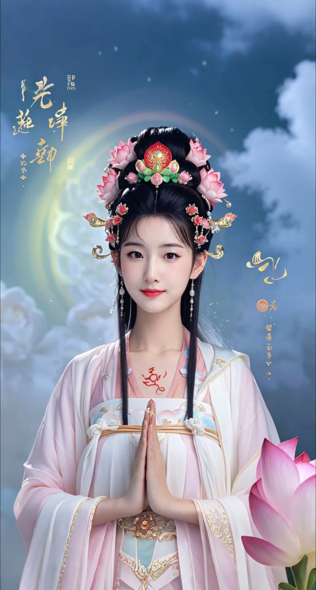 AI扩图 AI仙莲圣境佳人