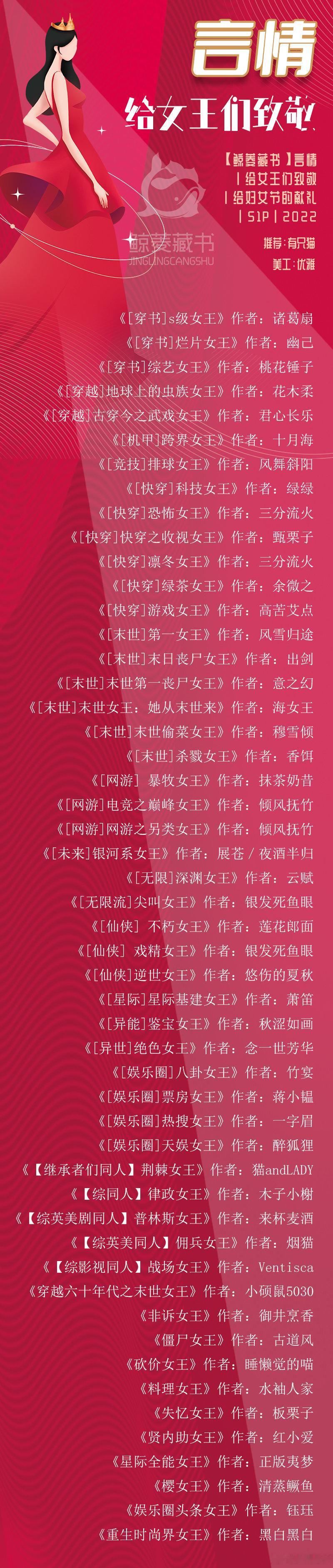 075_【鲸菱】#好文推荐#言情丨给女王们致敬丨给妇女节的献礼丨51P丨2022