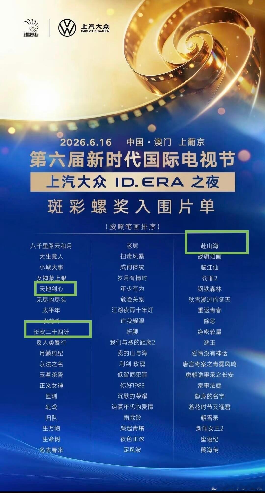 成毅去年三部剧，全部入围第六届新时代国际电视节 