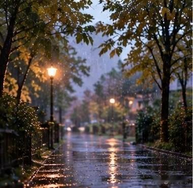 下雨的秋夜，格外静。等到暮色四合时，雨就来了。


起初只是窗棂上几声试探的轻叩