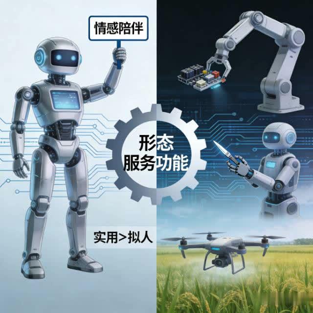 机器人非人形不可？功能为王的时代，实用才是硬道理
 
刷到商场里跳舞的人形机器人