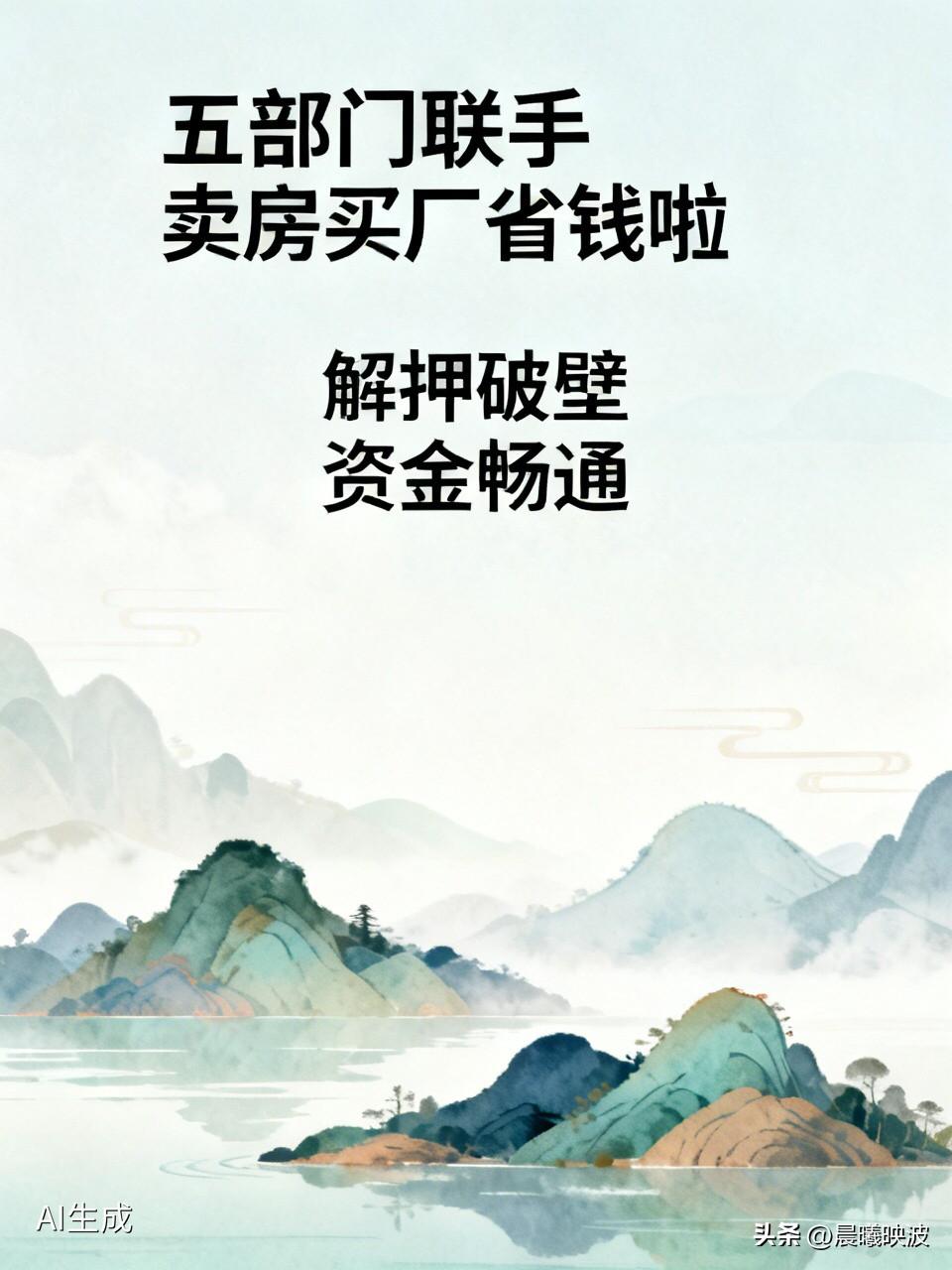 重磅！五部门联手放大招，卖房买厂能省一大笔过桥钱了

  今天，自然资源部等五大