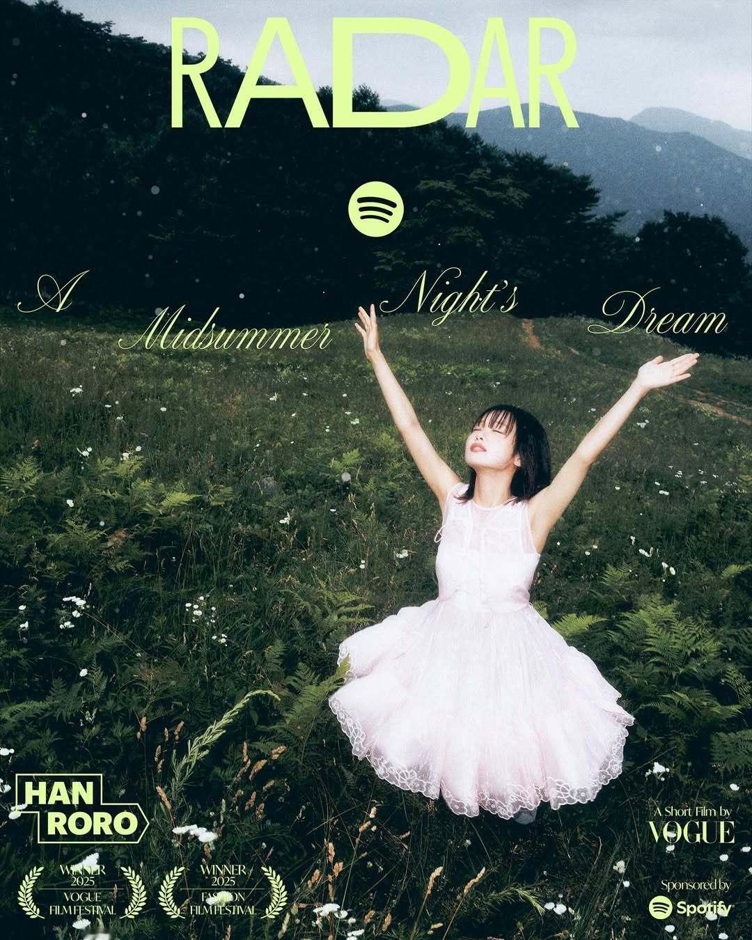 Spotify 携手Vogue Korea 的一组项目。回归大自然，在绿色的原野