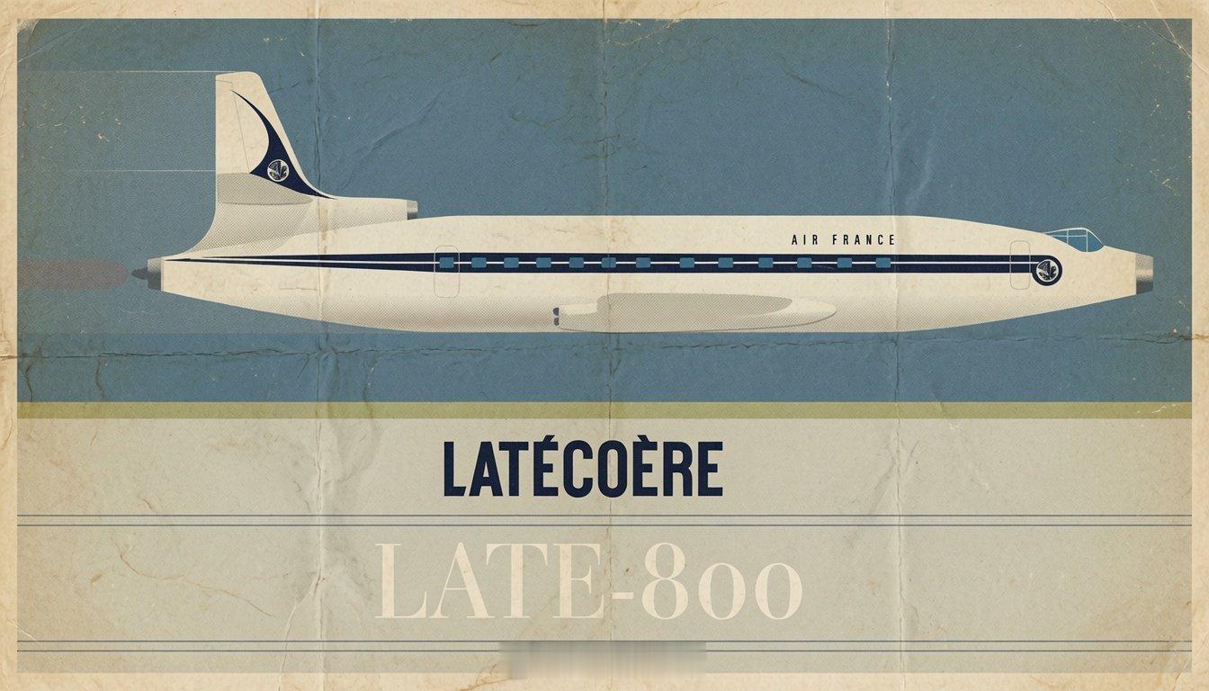 有史以来最奇怪的喷气式客机项目之一法国航空公司 Laté 800。一架前部进气口