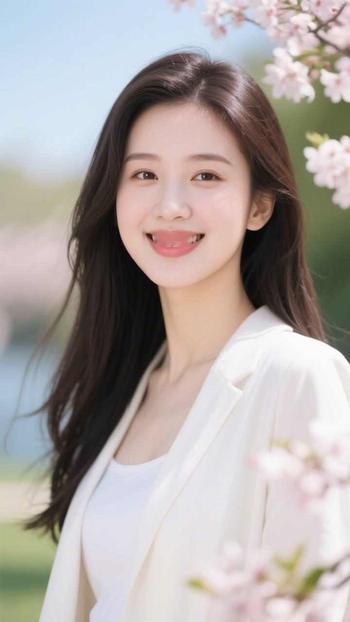 春日暖阳下，微笑如花绽放