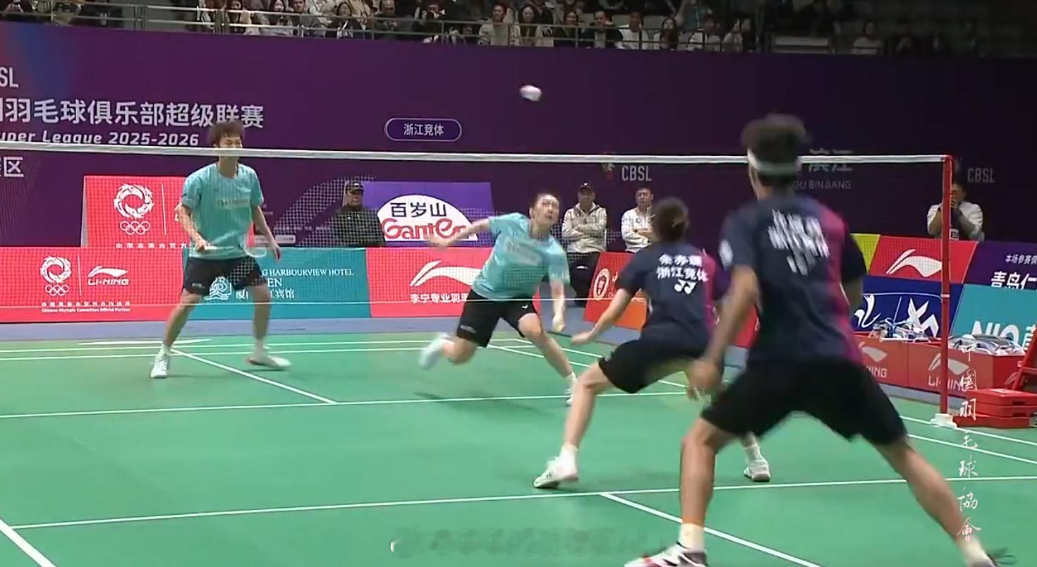 青岛仁洲 1-0 浙江竞体 混双 蒋振邦 魏雅欣 15-7 15-9 沈烜垚 余