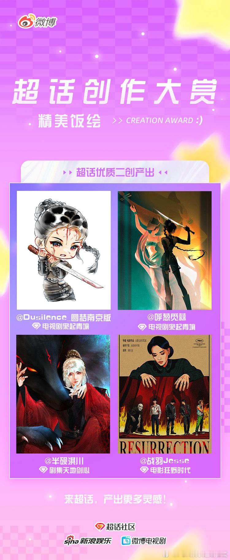 超话追更日记超话创作大赏 影视综超话高光产出合集来啦精美饭绘、高能剪辑、氛围截修