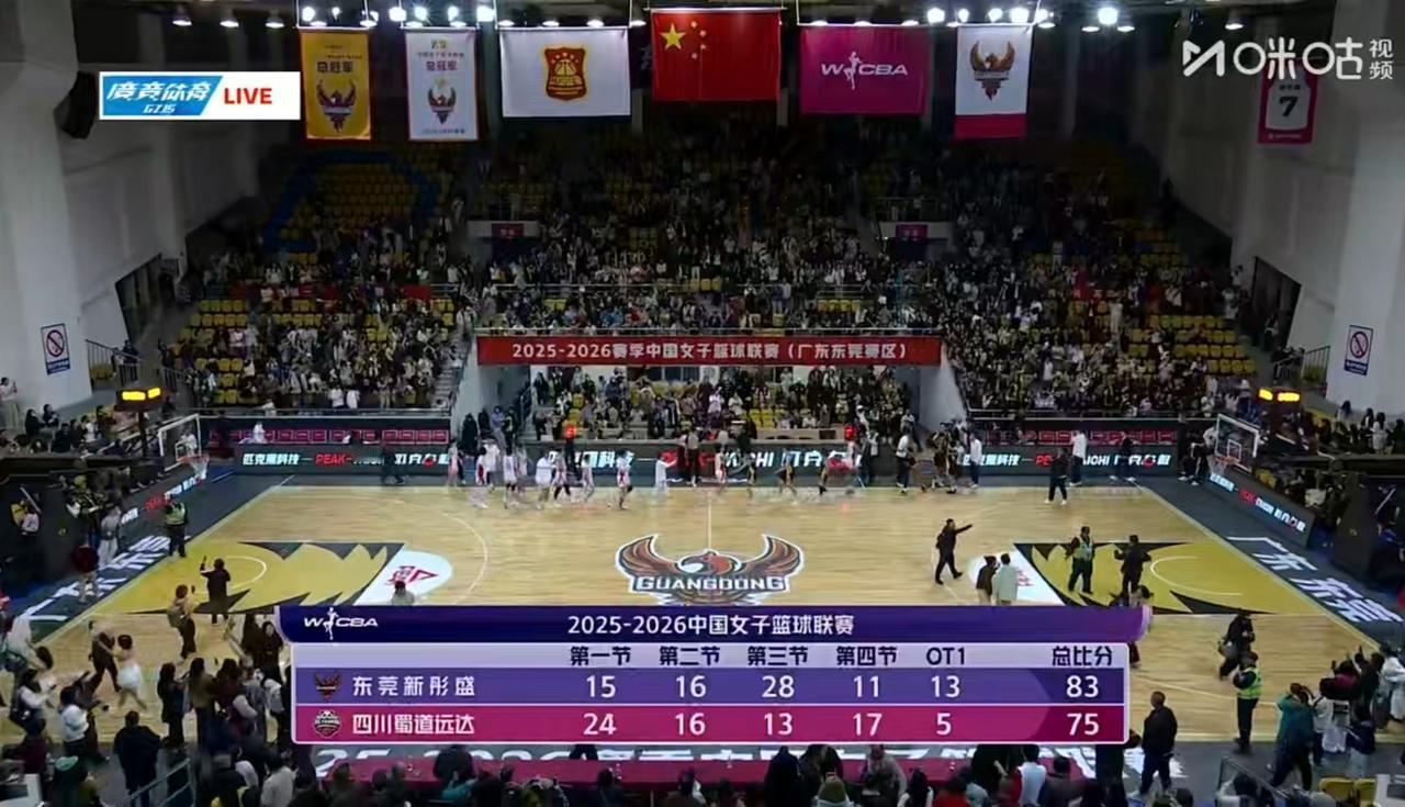 WCBA的一场常规赛，
广东女篮在主场赢下了四川女篮，
比赛打的跌宕起伏，回味无