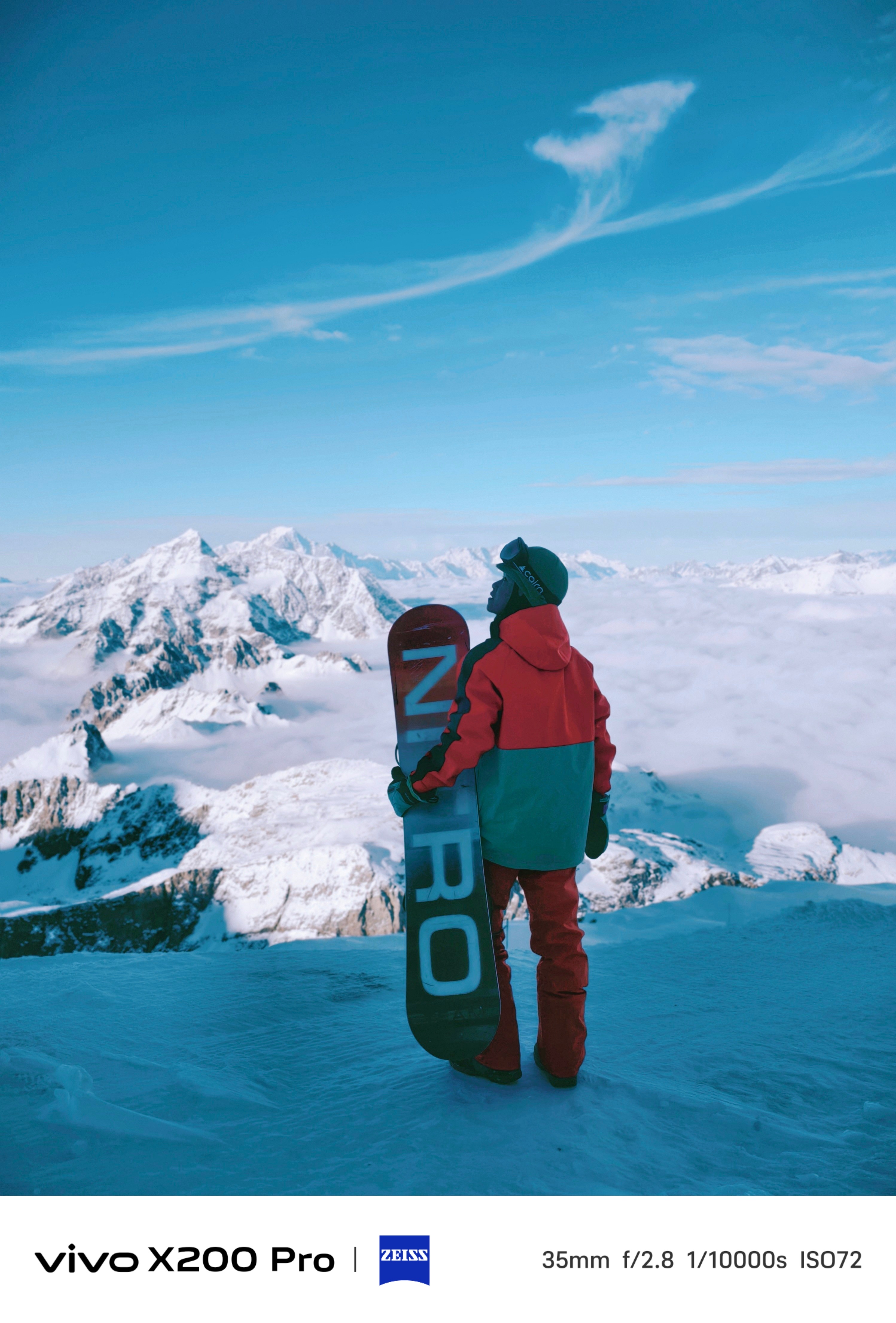 Day2 边滑边拍。📷世界是本书📖，这一页从山顶滑下来，要一个小时… 期间曾