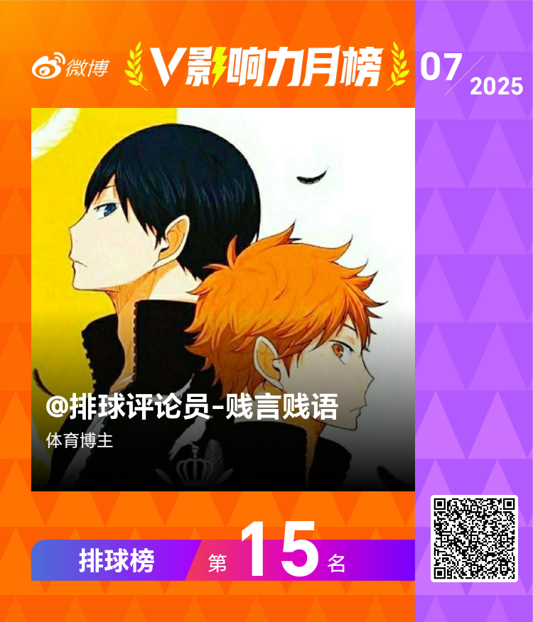 【V影响力榜 2025年07月】[点赞][点赞][点赞] ​​​