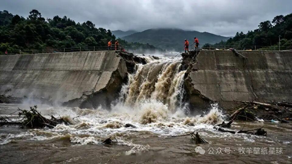 六蓝水库决堤决堤了广西南宁横州市六蓝水库（中型水库）发生严重险情，南宁市防汛三级