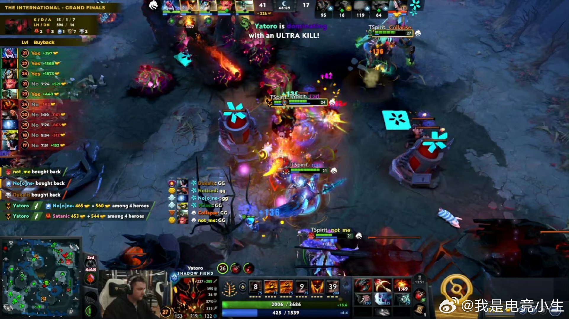 TI15总决赛，Spirit首局击败Vision，先下一城！TI15决赛Spir