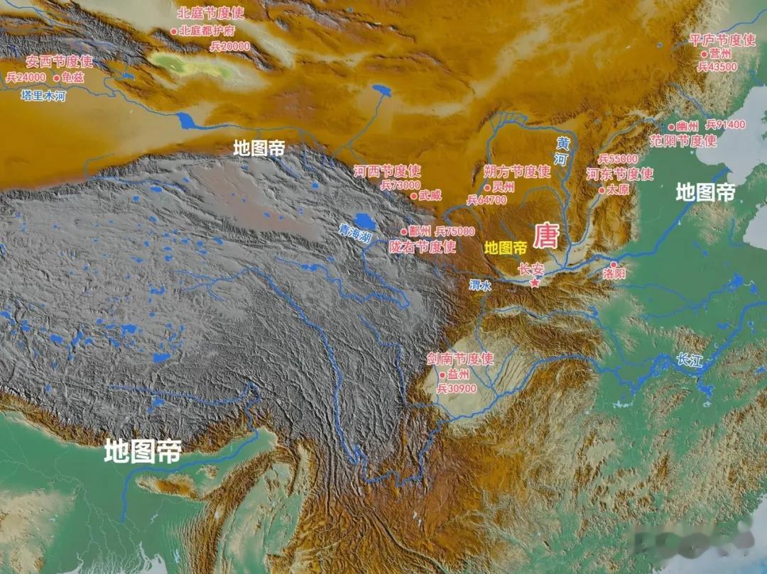 安禄山有多少地盘和兵力，李白预见他反？看地图一目了然