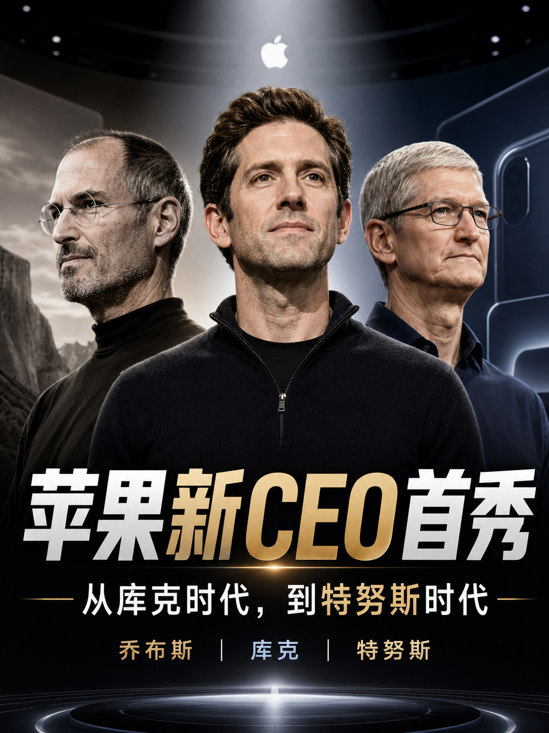 苹果新CEO特努斯迎首秀我觉得苹果换CEO后，最值得期待的，不是马上出现一款惊天