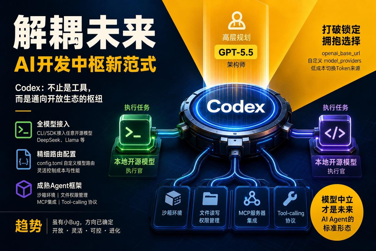 【Codex：从OpenAI专供到全模型“万能插座”】

很多人以为Codex只