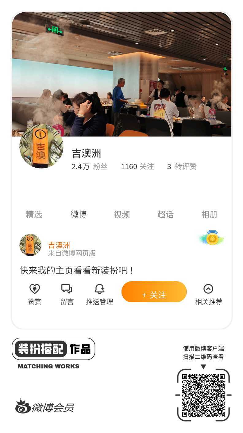 我刚刚完成了一套全新微博装扮搭配！超有个性！快来围观，一起分享装扮灵感吧~ ​​