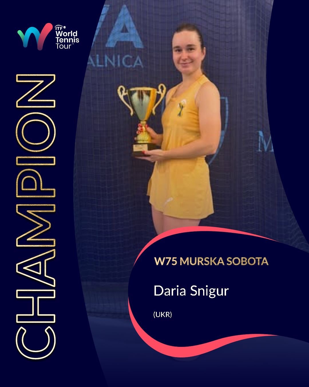 首进TOP100🌟在W75穆尔斯卡索博塔站决赛中，斯尼古尔以6-3 6-2击败