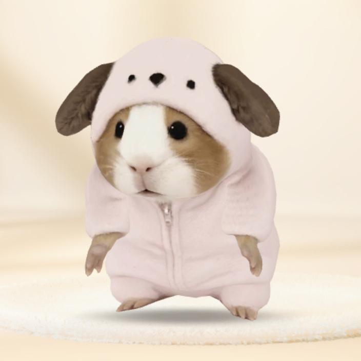 这么看我的小豚鼠还挺萌的 