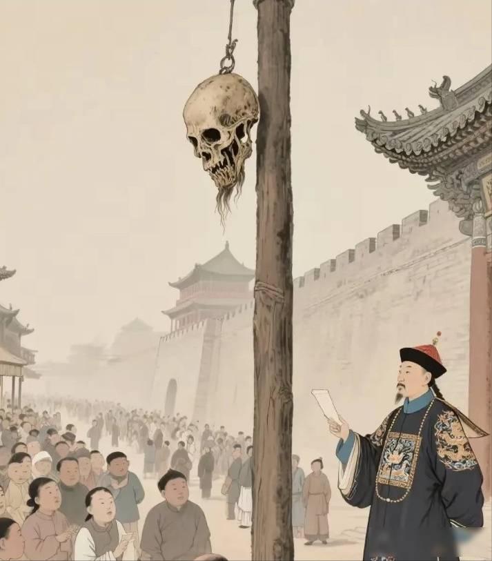 1726年，年羹尧死后一周，雍正处死汪景祺，将首级悬挂在菜市口，这一挂就是十年。