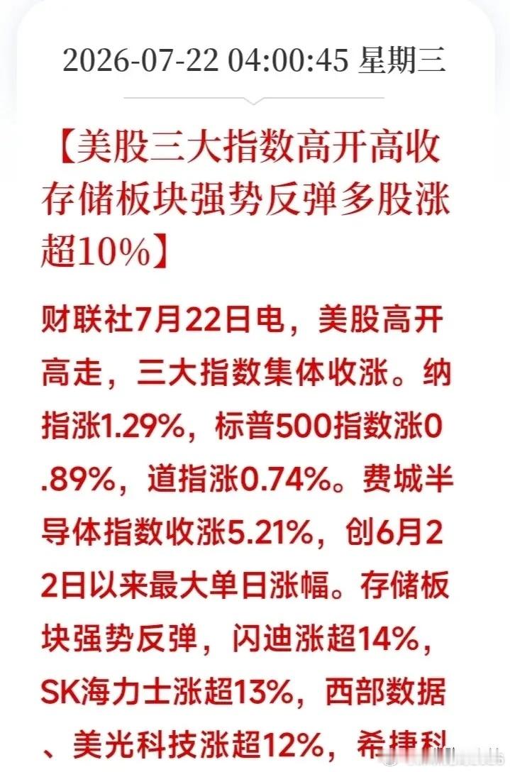 一夜涨了17%！费城半导体指数暴涨5.21%！今天A股，这三个方向盯紧了——三大