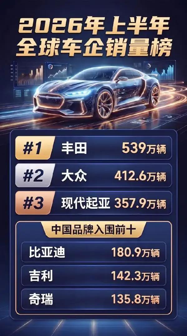 国产车三巨头和丰田、大众、现代差距怎么这么大。丰田上半年卖了500多万，大众也有
