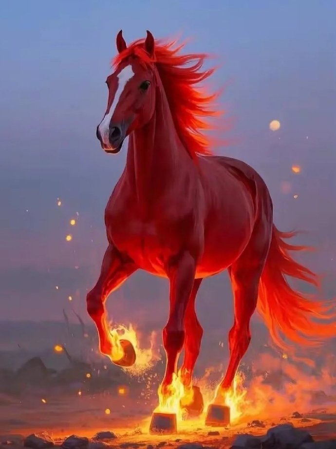 早上见红马，人旺财旺全家旺，今年马年发发发！运势