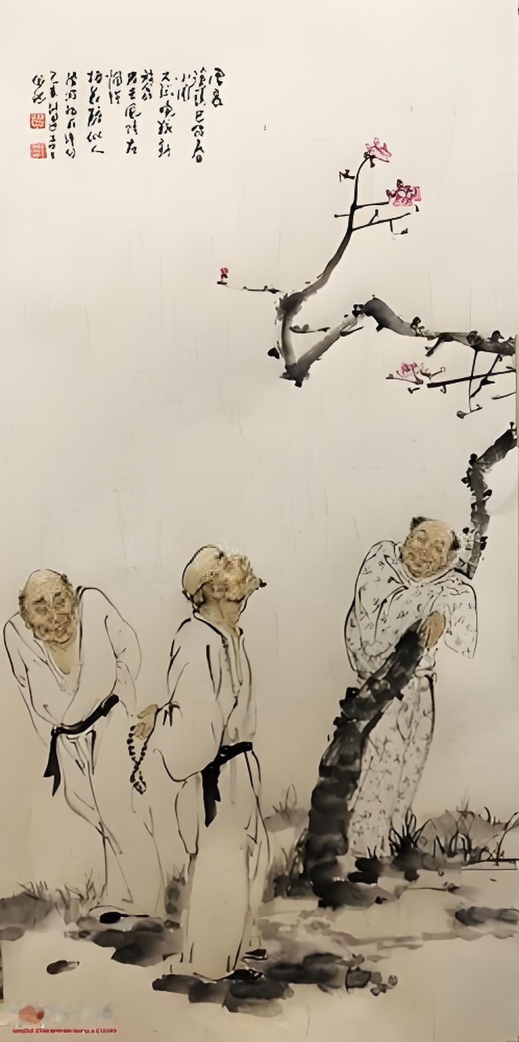 上联：秀才评梅，文人无行常痞笑；
下联：[比心]

网络图片/诚谢侵删