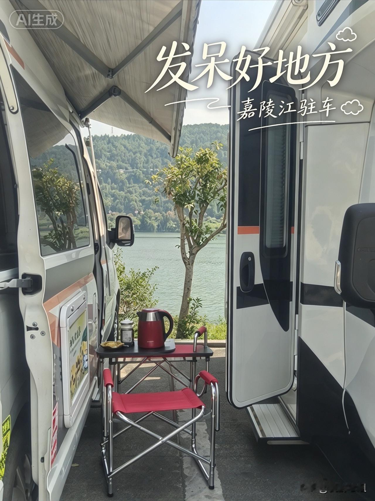 自驾房车到阆中，给车友们推荐滨江西路免费停车场！场地干净规整，一点不乱，紧挨着嘉