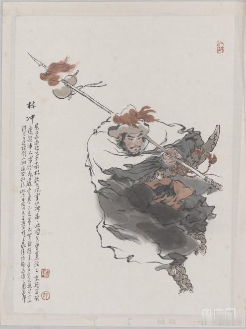 戴敦邦：吾为《水浒传》电视剧作图稿吾近年来为中国影视剧作剧中人物造型的总设计忙得