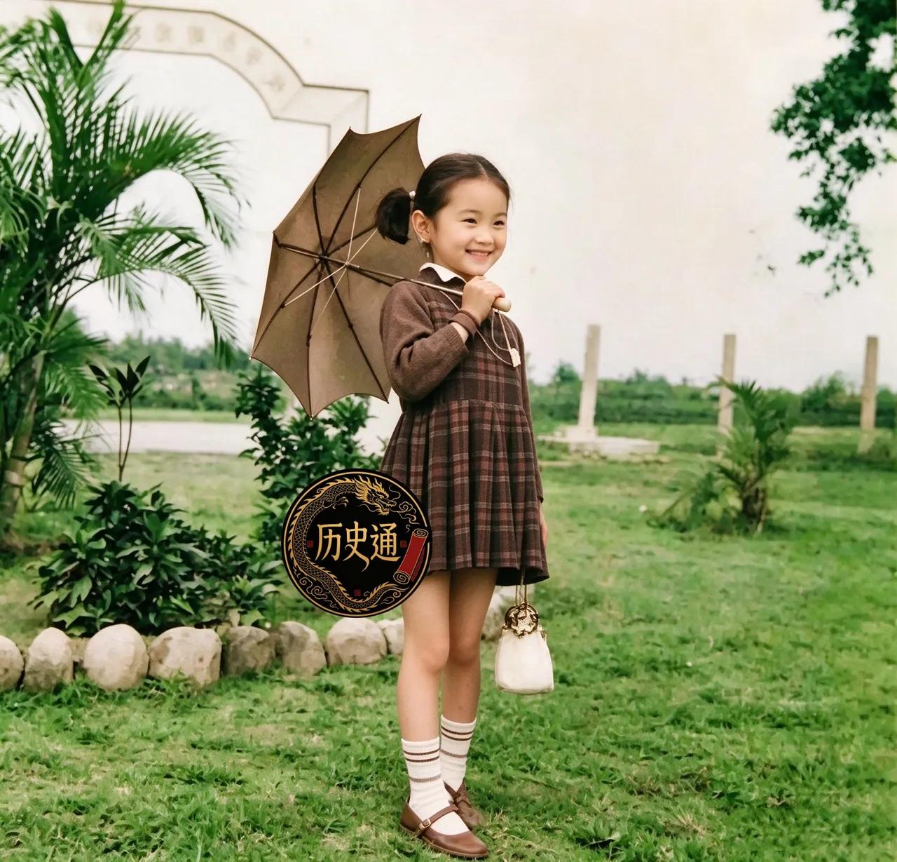 六十年代就打扮成这样，服装和打扮都挺超前呢，林青霞从小就是美女。
不怪后来成了一