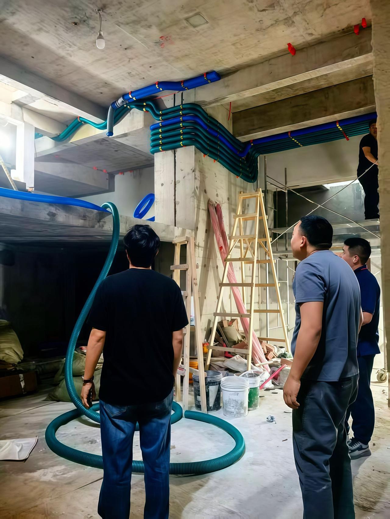 锦江悦府〡地下室新风+采光（防潮具佳）今天看一组锦江区的锦江悦府这边的装修施工现