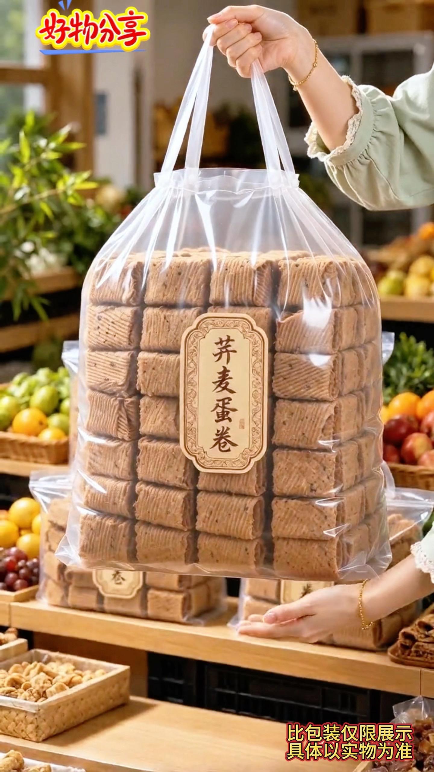 这个荞麦蛋卷真的太好吃了，它是无蔗糖的，而且还是用鲜鸡蛋做的，吃起来酥...