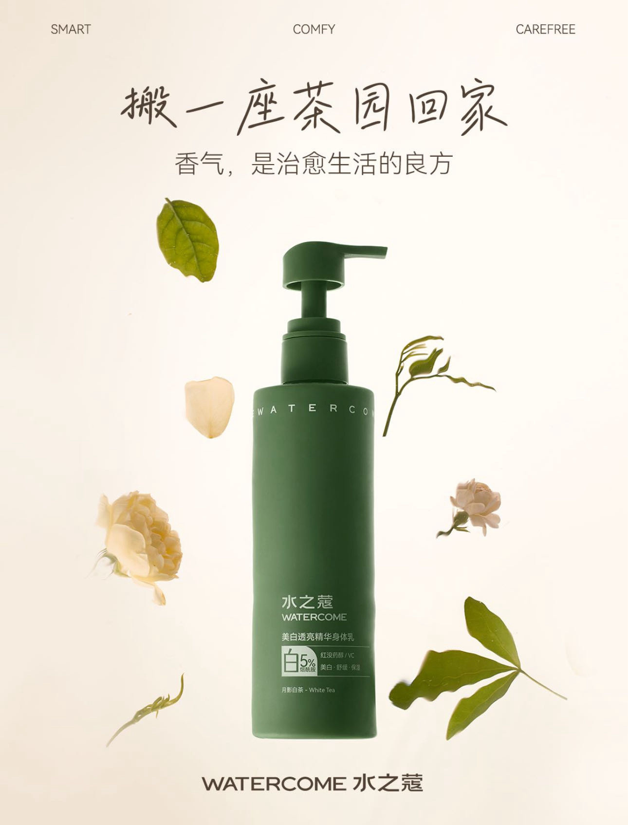 #水之蔻身体美白届黑马#谁还不知道水之蔻今天新品上市啦[好运连连]～咱们身体肤质