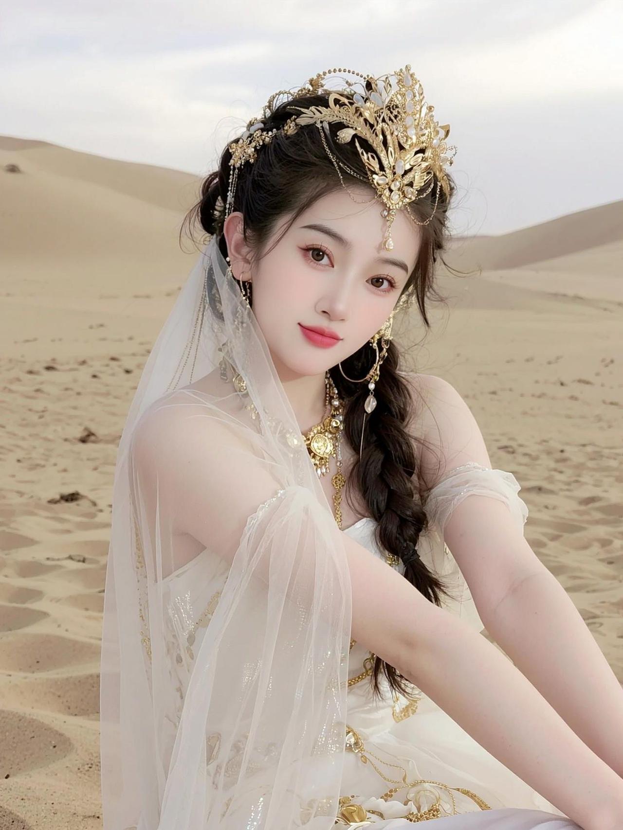 AI沙漠公主照  抖音ai创作 抖音玩法合伙人计划