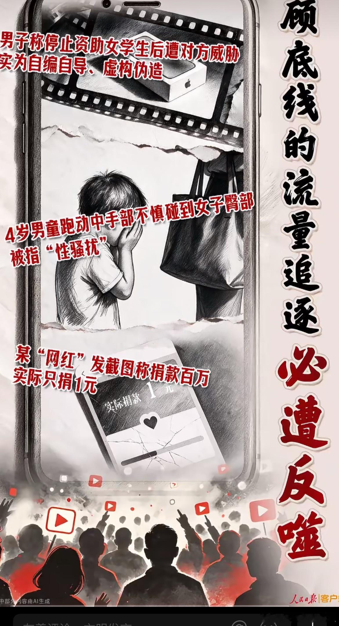 人民日报点名三件流量炒作事件最近这几件事真的太离谱了，污名化贫困生🤷‍♀️、污