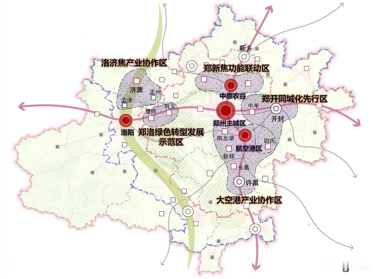 郑州都市圈是河南高质量发展的绝对高地！

从图上看，郑州都市圈最重要的引擎就是郑