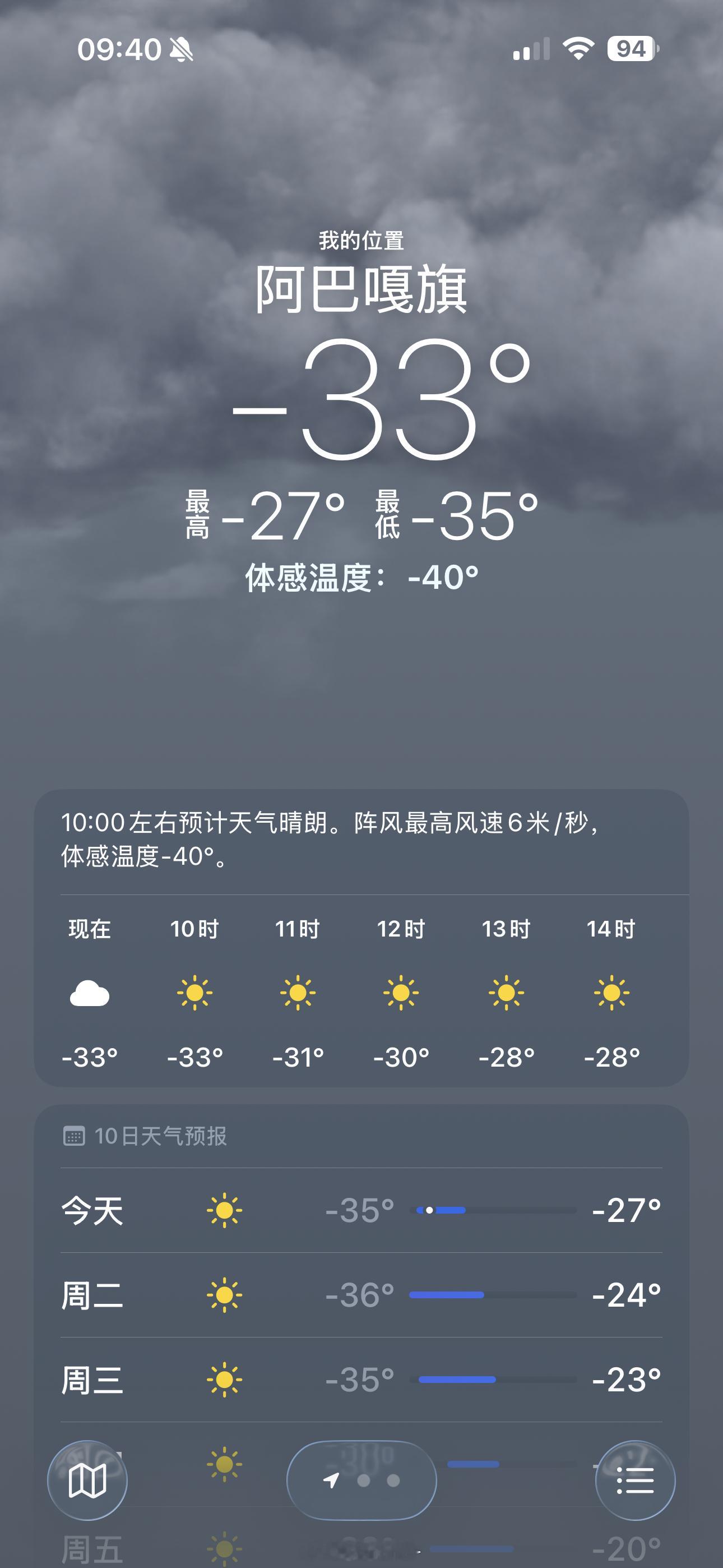 这么冷的天～能不能让我在家躺着我！讨！厌！冬！天！气象信息