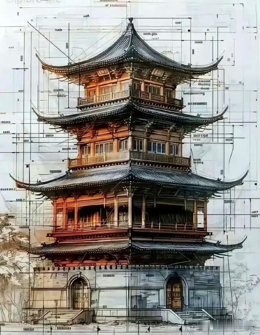 有网友质疑，100多年前没有电脑，林徽因是怎么完成这张手绘图的？ ​​​