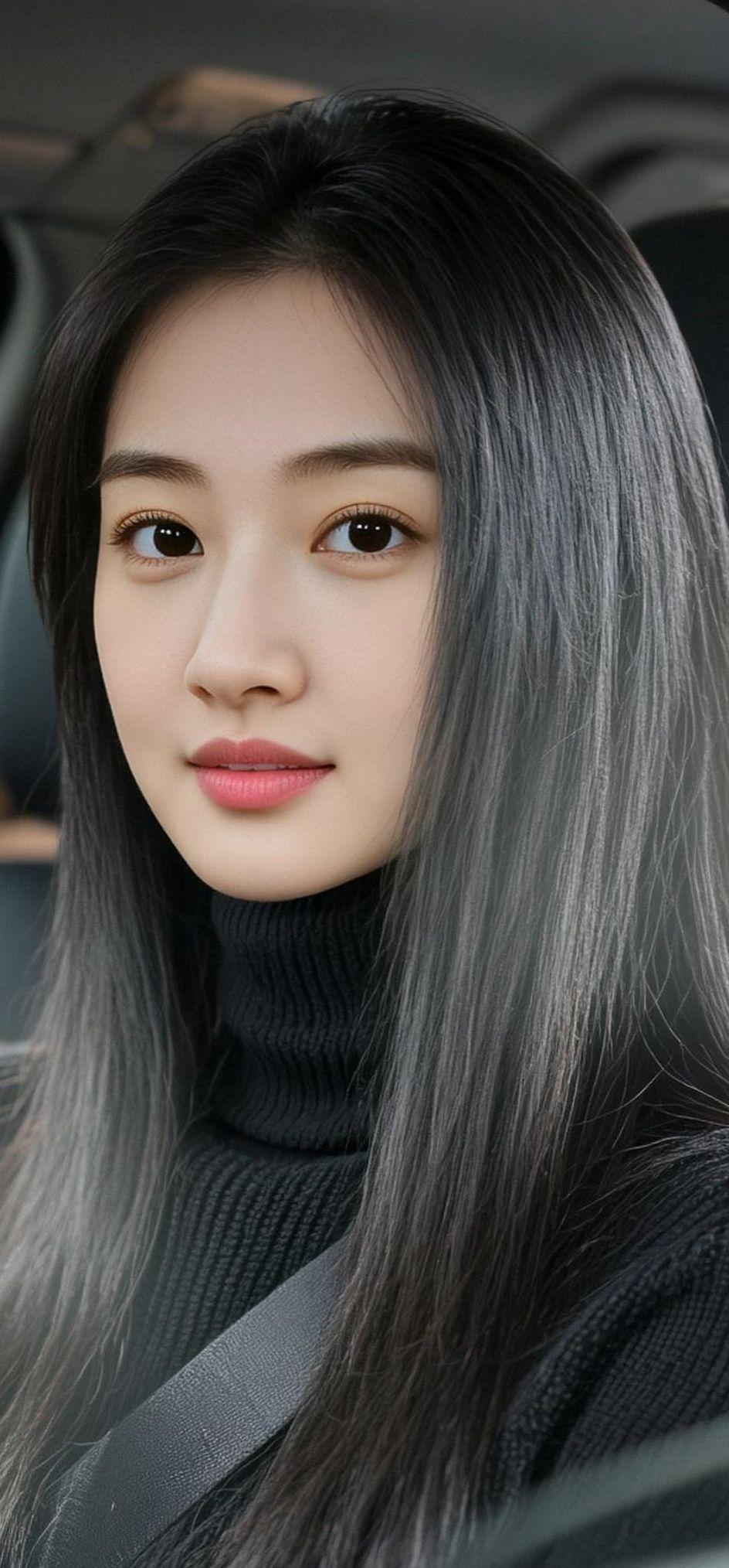 AI黑发女神的风采