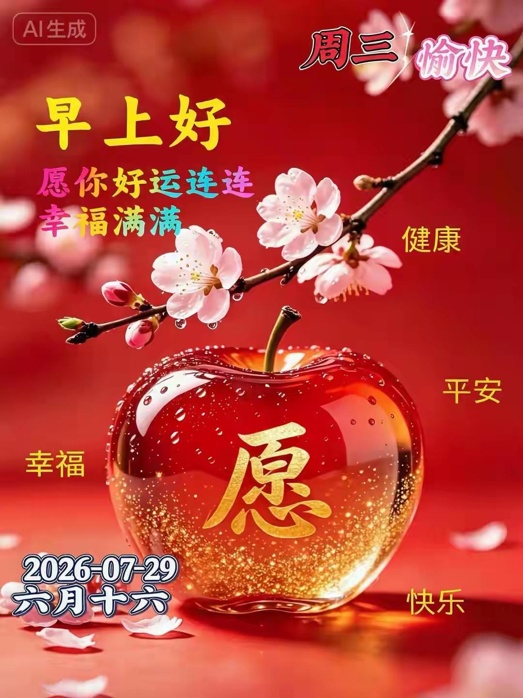 🌿
愿你晨起，眉眼带笑，
愿你朝夕，自在安好。
送你暖阳，驱散寒凉；
送你花香