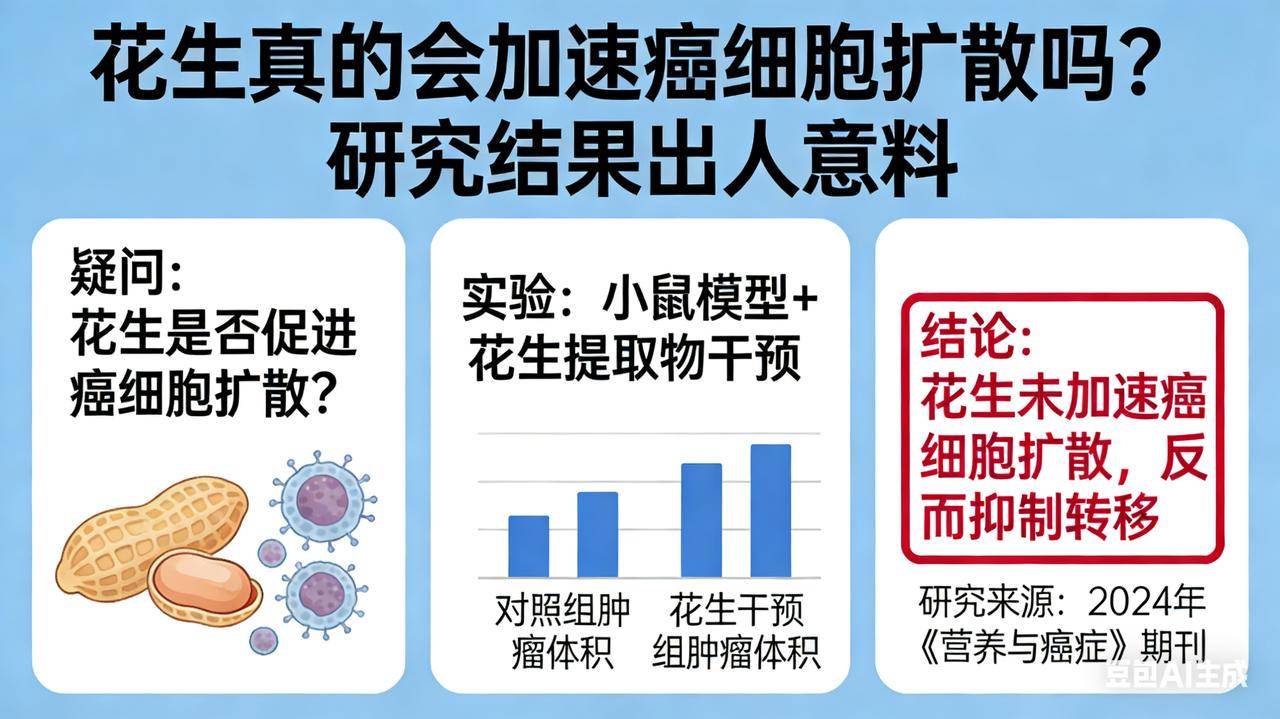 花生真的会加速癌细胞扩散吗？研究结果出人意料

常吃花生会加速癌细胞扩散？多年研