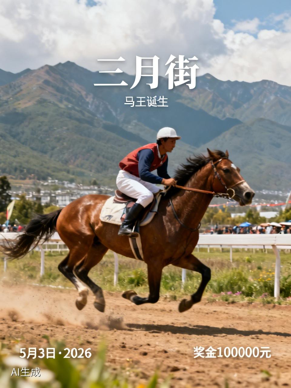 🐎三月街“马王”诞生！奖金100000元！得主来自洱源！

5月3日，2026