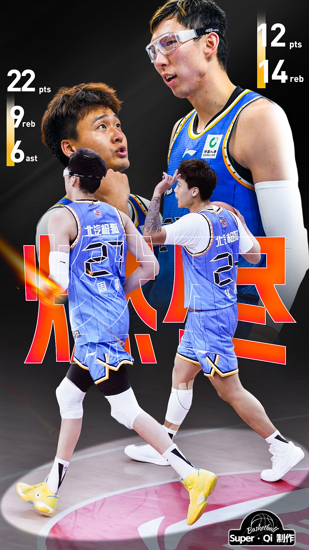 赵睿与周琦是表现最稳的球员 再次体现出他的价值，他的突破，在关键阶段打硬仗的能力